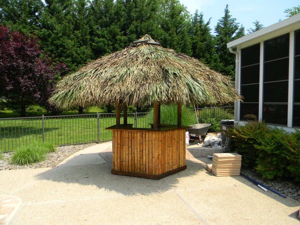 Image of a custom built bamboo Tiki Hut